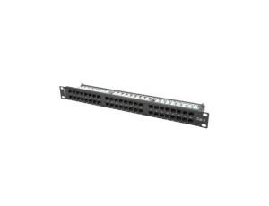 Patch panel RACK 19 kat.6 48p UTP z półką 1U LANBERG