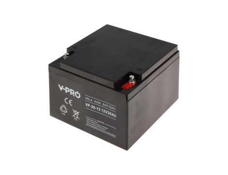 Akumulator VRLA AGM 12V 26Ah (żywotność 3-5lat) VP-26-12 M5