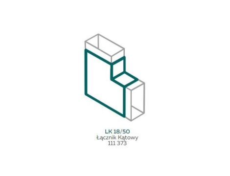 AKS Zielonka Łącznik kątowy LK 18/50 biały