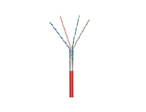 Kabel S/FTP Kat.7 linka 4x2xAWG27/7 LSOH 305m czerwony L02002C0061