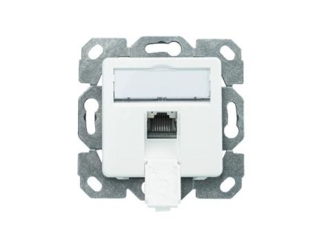 Telegärtner Gniazdo podtynkowe 1xRJ45 ekranowane kat.5 białe