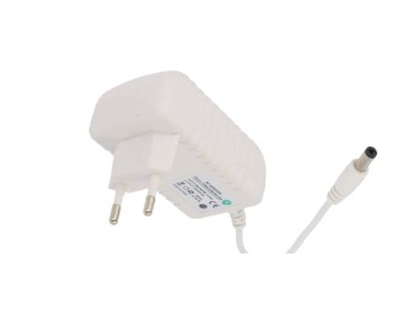 POSB12100A-WH Zasilacz adapter biały 12W 12V/1A, CEE7/16 wtyk DC 2.1/5.5(+)