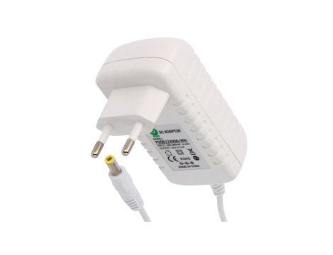 POSB12200A-WH Zasilacz adapter biały 24W 12V/2A CEE7/16 wtyk DC 2.1/5.5(+)