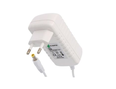 POSB12250A-WH zasilacz adapter biały 30W 12V/2.5A CEE7/16 wtyk 2.1/5.5(+)