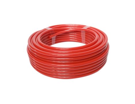 Przewód pneumatyczny PU poliuretanowy kalibrowany, fi 8x6 mm, czerwony (krążek 25 m)