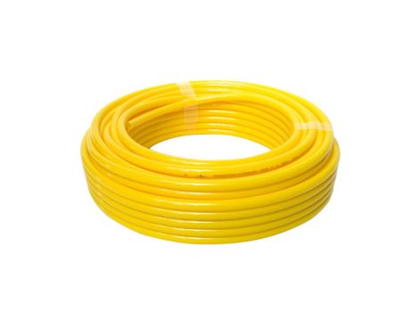 Przewód pneumatyczny PU poliuretanowy kalibrowany, fi 6x4 mm, żółty (krążek 25 m)
