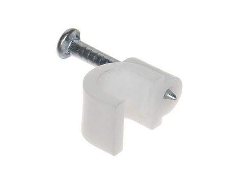 Uchwyt kablowy okrągły fi5mm biały TRZ-5*P100