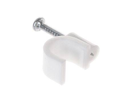 Uchwyt kablowy okrągły fi8mm biały TRZ-8*P100