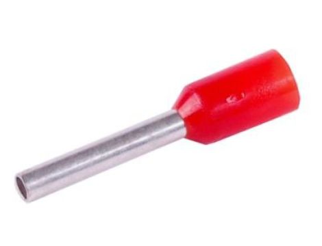 Końcówka tulejkowa izolowana 1,0mm2x10 100szt czerwona KR010010 R