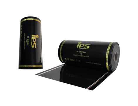 IRH-FLC-140W 100m: Folia IR do montażu pod panele podłogowe o gęstości min 33, szer 50cm, 230V/140W/m2, rolka 100m
