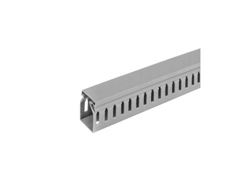 Kanał grzebieniowy 25x40mm szary korytko kablowe z pokrywą 2m EURO-BOX (4/M/KG 25x40)