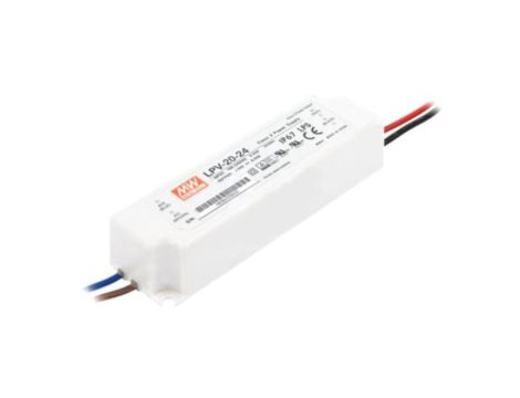 LPV-20-24 Zasilacz impulsowy, LED, 20W, 24VDC, 0,84A, 90264VAC, 127370VDC