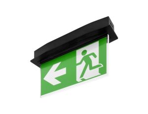 Oprawa ewakuacyjna podtynkowa SUPREMA D-std M 3H AT IP54 PT BLK + (E2, E3) / 93986