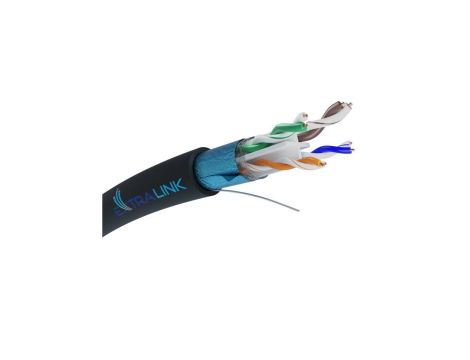Kabel sieciowy skrętka 25M Extralink CAT6 FTP (F/UTP) V2 Zewnętrzny