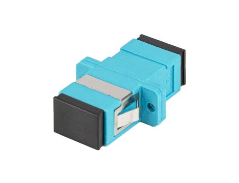 Adapter światłowodowy FO MM simplex SC/UPC-SC/UPC aqua OM3 LANBERG