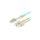 Patchcord światłowodowy MM LC/UPC-SC/UPC duplex 3mm OM3 aqua 0,5m LANBERG