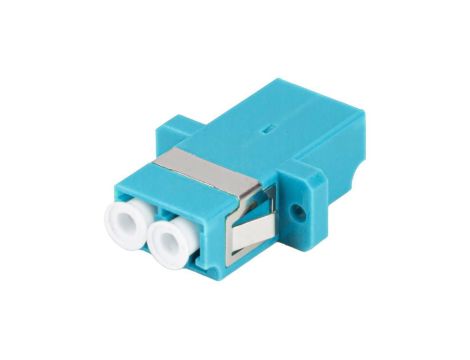 Adapter światłowodowy FO MM duplex LC/UPC-LC/UPC aqua OM3 LANBERG