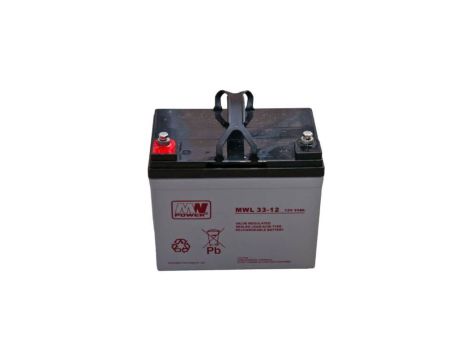 Akumulator VRLA AGM 12V 33Ah (żywotność 10-12lat) MWL 33-12 T16