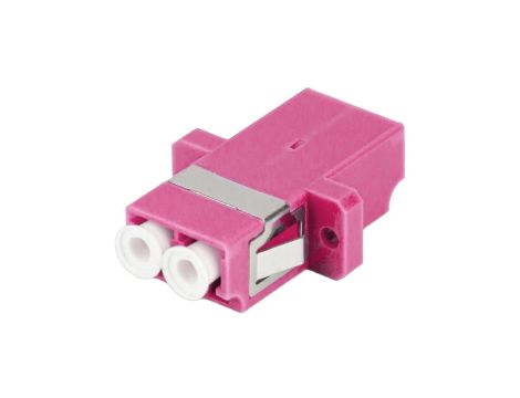 Adapter światłowodowy FO MM duplex LC/UPC-LC/UPC purple OM4 LANBERG
