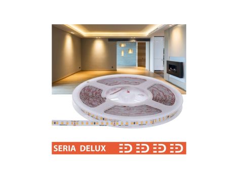 Taśma Delux 24V LB 160led 3000K 370lm SMD2835 (10) PL7Y CRI97
