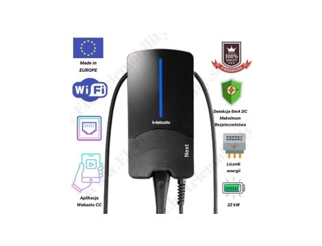 EVSE Wallbox Stacja ładowania samochodów Webasto Next (22kW Typu2 4.5m)