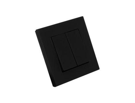 WYŁĄCZNIK ŚWIATŁA PODWÓJNY ŁĄCZNIK ELEKTRYCZNY PODTYNKOWY CZARNY MATOWY (4/M/22204020284)