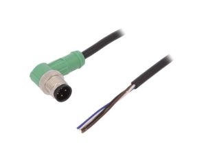 1415594 Kabel do czujników/automatyki, M12, Ilość pinów: 4, kątowe, 10m, wtyk, 4A