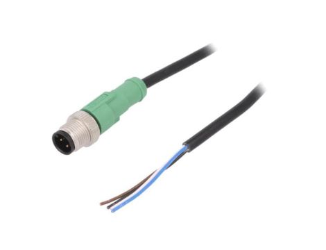 1415590 Kabel do czujników/automatyki, M12, Ilość pinów: 4, proste, 10m, wtyk, 4A