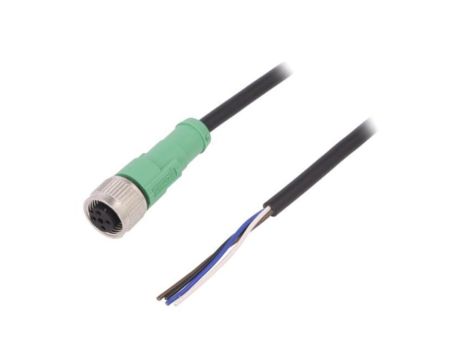 1446333 Kabel do czujników/automatyki, M12, Ilość pinów: 4, proste, 10m, wtyk, 4A