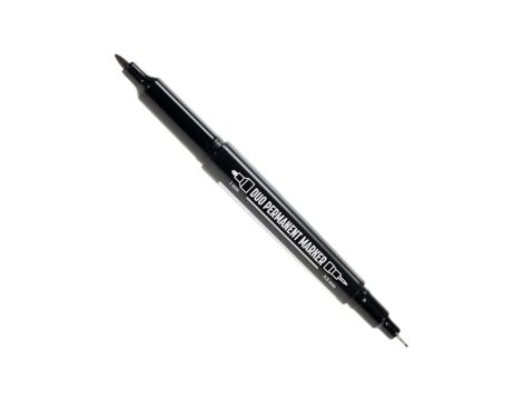 Marker dwustronny duo 2w1 0,5-1,0 mm czarny LYRA