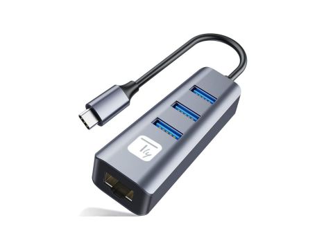 karta sieciowa adapter USB-C 3.1 Gigabit RJ45 Hub 3x USB IDATA USB-ETGIGA3CA