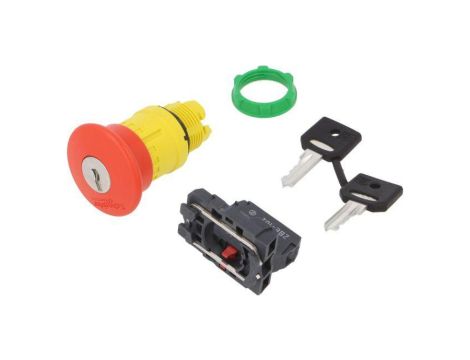 XB5AS9442 Przełącznik bezpieczeństwa z kluczem 22mm NC czerwony