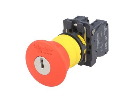 XB5AS9445 Przełącznik bezpieczeństwa z kluczem 22mm Poz.stab: 2 NC + NO