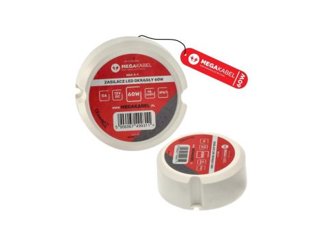 Zasilacz LED do paska LED do puszki 70mm 60W 230V ZY-60-CE MK MEGAKABEL