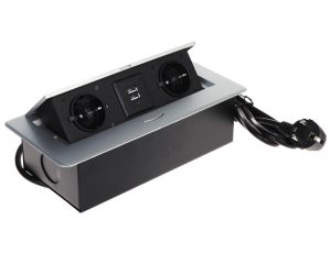 Listwa zasilająca meblowa 2-gniazda + 2xUSB FPS-2S2U/CABLE