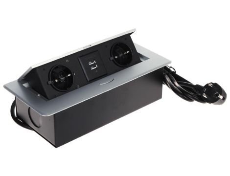 Listwa zasilająca meblowa 2-gniazda + 2xUSB FPS-2S2U/CABLE