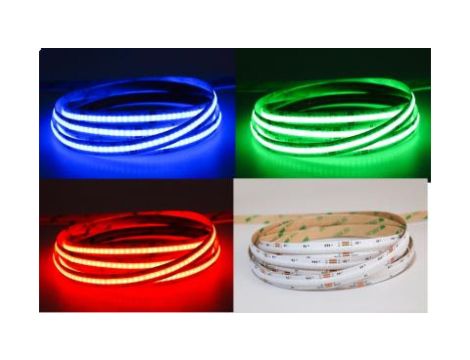 UQS-COB-14W-RGB-12V-5m: Profesjonalna taśma LED typu COB 14W 12V RGB