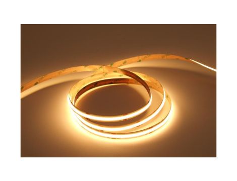 UQS-COB-12W-WW2K7-24V-50m Profesjonalna taśma LED COB 12W 24V, biała ciepła 2700K, IP20, 50m