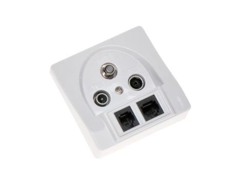 Gniazdo końcowe GAR-SAT/2RJ R-TV SAT+RJ45+RJ11