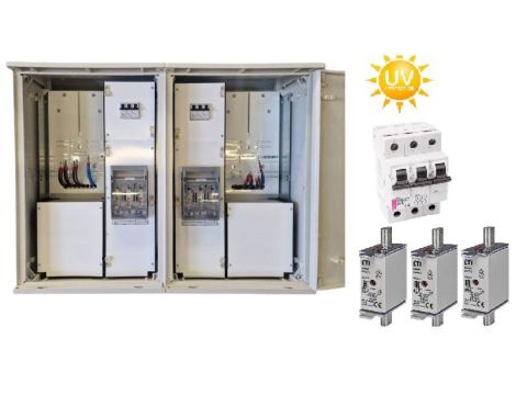 Rozdzielnica elektryczna, złącze kablowe ZP80x60-2P3F-LZ_LZ-RB_OM-E LAKIER UV