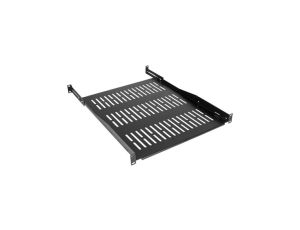 Półka regulowana do szafy RACK 19 1U 550mm (650mm) czarna NEKU