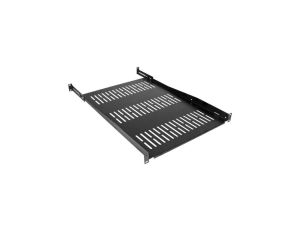 Półka regulowana do szafy RACK 19 1U 650mm (750mm) czarna NEKU