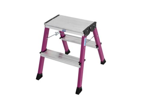 Krause Schodki dwustronne składane Rolly 2x2 Różowa 130136