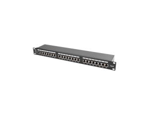 Patch panel RACK 19 kat.6 24p FTP 1U czarny LANBERG