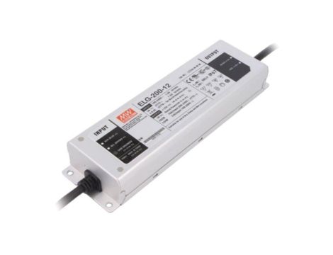 ELG-200-12 Zasilacz impulsowy, LED, 192W, 12VDC, 16A, 100305VAC, 142431VDC