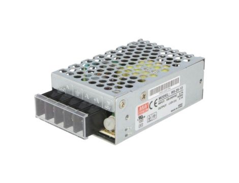 RS-25-12 Zasilacz impulsowy, do wbudowania,modułowy, 25W, 12VDC, 2,1A