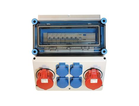 Rozdzielnica gniazdowa 1x16A 1x32A 400V, 4x16A 230V IP65 Mi-GN/Z 400002 HENSEL