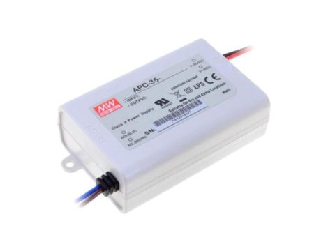 APC-35-500 Zasilacz impulsowy, LED, 35W, 2570VDC, 500mA, 90264VAC, IP42
