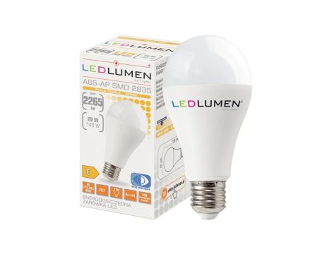 Żarówka A65-AP E27 20W 2265lm LED CCD WW biała ciepła