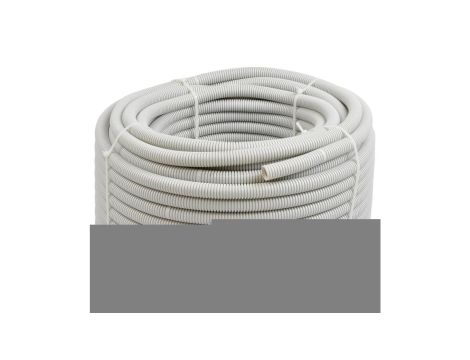 Rura karbowana elektroinstalacyjna RKGL 20/14,1mm giętka samogasnąca peszel 320N PVC UV szara 50m Tubifor